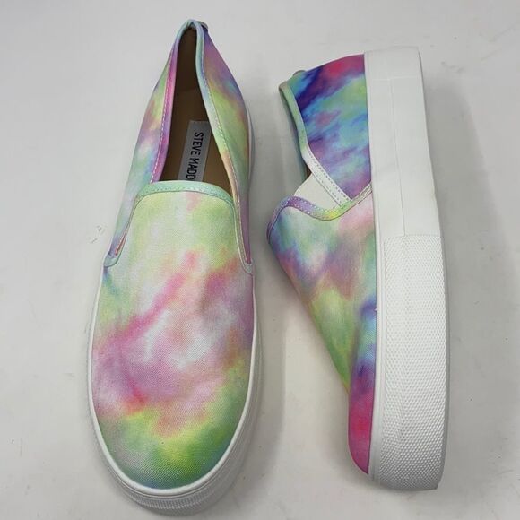 STEVE MADDEN Toshe Tie Dye Platform Sneakers - Picture 4 of 8